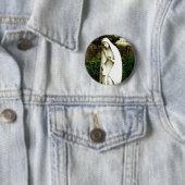 Virgin Mary Garden Statue Pin Ronde Button 5,7 Cm (In situ)