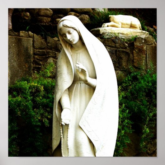 Virgin Mary Garden Statue Poster (Voorkant)