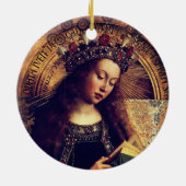 Virgin Mary - Gent Altarpart van Jan van Eyck Keramisch Ornament (Achterkant)