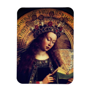 Virgin Mary - Gent Altarpart van Jan van Eyck Magneet