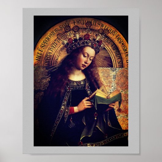 Virgin Mary - Gent Altarpart van Jan van Eyck Poster (Voorkant)