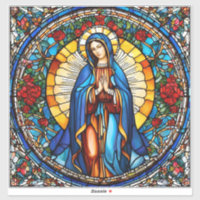 Virgin Mary Glas in lood Sticker voor thuis of aut