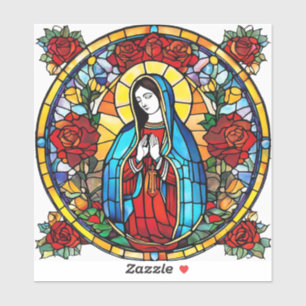 Virgin Mary Glas in lood Sticker voor thuis of aut