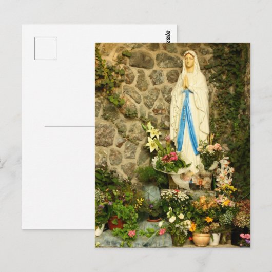 Virgin Mary grotto Briefkaart (Voorkant / Achterkant)