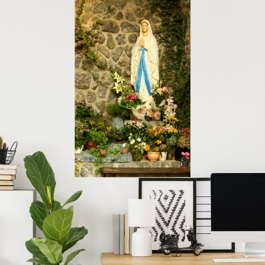 Virgin Mary grotto Poster (Thuiskantoor)