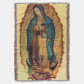 Virgin Mary Guadalupe Full Tilma Throw Blanket Deken (Voorkant Verticaal)