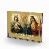 Virgin Mary Heart Jesus Family Keepomwille Fotoblokken (Rechts)