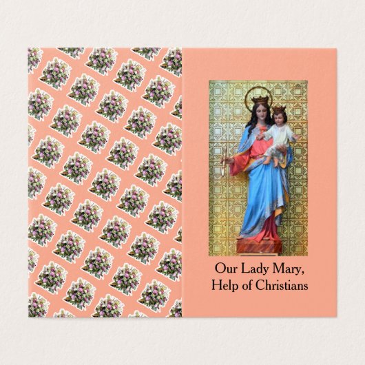 Virgin Mary, Help of Christians, Prayer Card Kaart (Buitenkant ongevouwen)