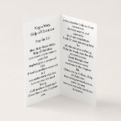 Virgin Mary, Help of Christians, Prayer Card Kaart (Binnen)