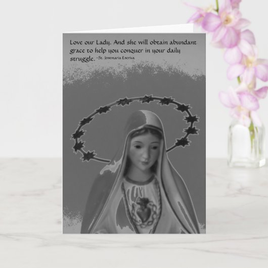 Virgin Mary, hou van onze Lady Quote Kaart (Orchidee)