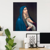 Virgin Mary huilend, E. Steinmann Poster (Thuiskantoor)