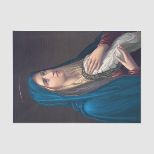 Virgin Mary huilend, E. Steinmann Tissuepapier (Voorkant)