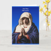 Virgin Mary in Prayer krijgt een goede personalise Kaart (Gele Bloem)