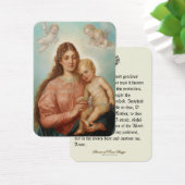 Virgin Mary Jesus Angels Memorare Prayer Visitekaartje (Bureau)