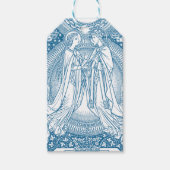 Virgin Mary & Jesus Blue & White Elegant Wrapping Cadeaulabel (Voorkant)
