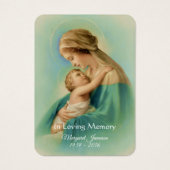 Virgin Mary Jesus Funeral Memorial Heilige Kaart - (Voorkant)