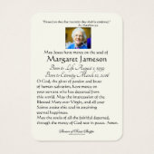 Virgin Mary Jesus Funeral Memorial Heilige Kaart - (Achterkant)