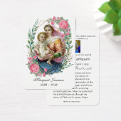 Virgin Mary Jesus Funeral Memorial Heilige Kaart - (Bureau)