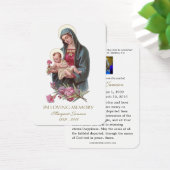 Virgin Mary Jesus Funeral Memorial Heilige Kaart - (Bureau)