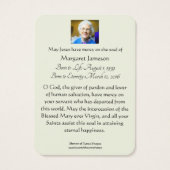 Virgin Mary Jesus Good Counsel Funeral Religious Visitekaartje (Achterkant)