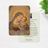 Virgin Mary Jesus Good Counsel Funeral Religious Visitekaartje (Bureau)
