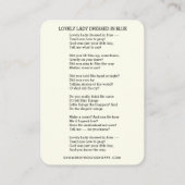 Virgin Mary Jesus heeft een mooie dame gekleed in  Informatiekaartje (Achterkant)