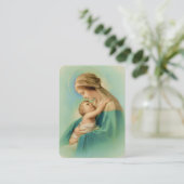 Virgin Mary Jesus heeft een mooie dame gekleed in  Informatiekaartje (Staand voorkant)