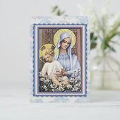 Virgin Mary Jesus heeft een mooie dame gekleed in Kaart (Staand voorkant)