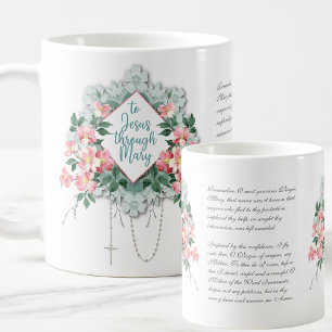 Virgin Mary Jesus Rosary katholieke Memorare Koffiemok