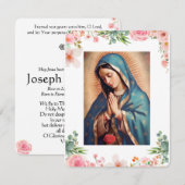 Virgin Mary katholieke begrafenis Memorial Heilige (Voorkant / Achterkant)