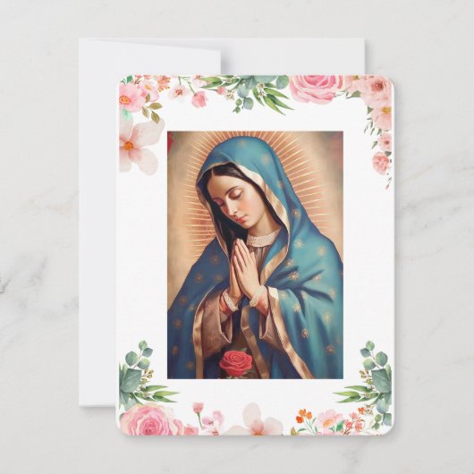 Virgin Mary katholieke begrafenis Memorial Heilige (Voorkant)