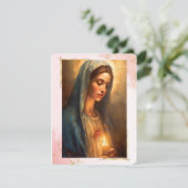 Virgin Mary katholieke begrafenis Memorial Heilige (Staand voorkant)