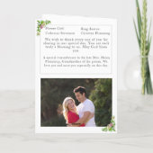 Virgin Mary Katholieke bruiloft programma (Achterkant)