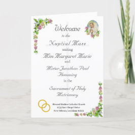 Virgin Mary Katholieke bruiloft programma