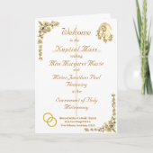 Virgin Mary Katholieke bruiloft programma (Voorkant)