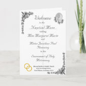 Virgin Mary Katholieke bruiloft programma (Voorkant)