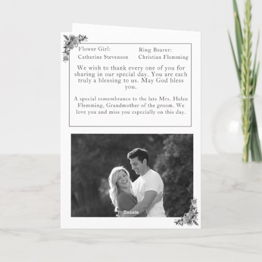 Virgin Mary Katholieke bruiloft programma (Achterkant)