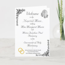 Virgin Mary Katholieke bruiloft programma