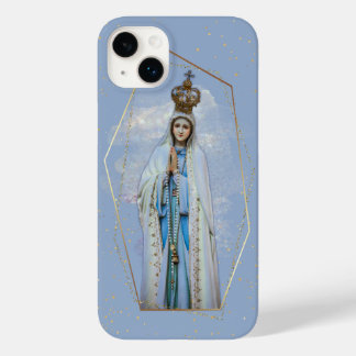 Virgin Mary katholieke Sky Blue & Gold Case-Mate iPhone 14 Plus Hoesje