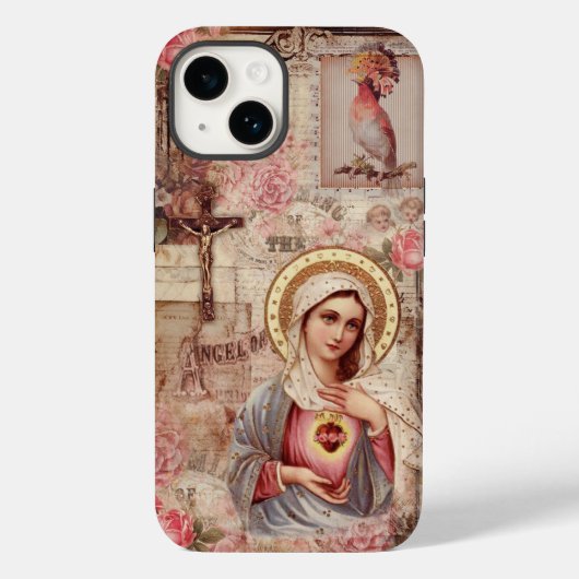 Virgin Mary Katholieke telefoonhoesje Case-Mate iPhone Case (Achterkant)