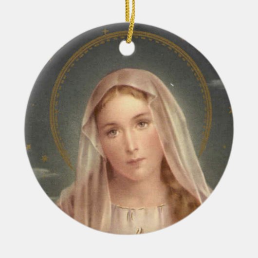 VIRGIN MARY KERAMISCH ORNAMENT (Voorkant)