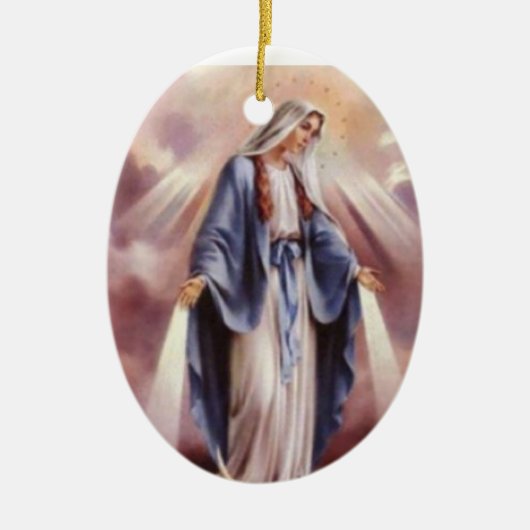 VIRGIN MARY KERAMISCH ORNAMENT (Voorkant)
