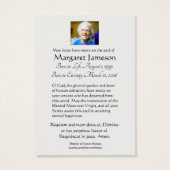 Virgin Mary Latijn Funeral Prayer Memorial Kaart (Achterkant)