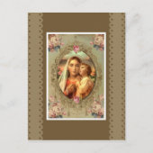 Virgin Mary Madonna Child Jesus Rosary Rozen Briefkaart (Voorkant)