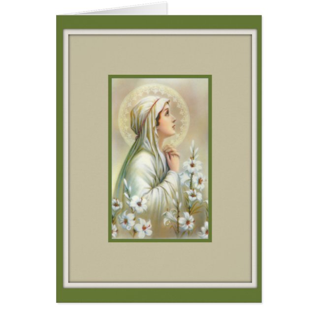 Virgin Mary Madonna Lilies Mental Peace (Voorkant)