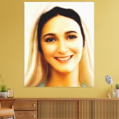 Virgin Mary, Medjugorje Canvas Afdruk (Insitu (Woonkamer))