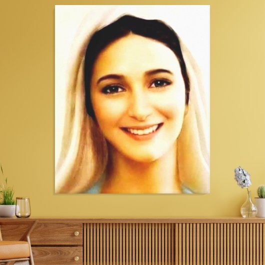 Virgin Mary, Medjugorje Canvas Afdruk (Insitu (Woonkamer))