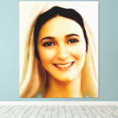 Virgin Mary, Medjugorje Canvas Afdruk (Insitu (Houten vloer))