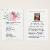 Virgin Mary Memorare Prayer Funeral Prayer Kaart (Voorkant /achterkant)