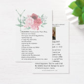 Virgin Mary Memorare Prayer Funeral Prayer Kaart (Bureau)